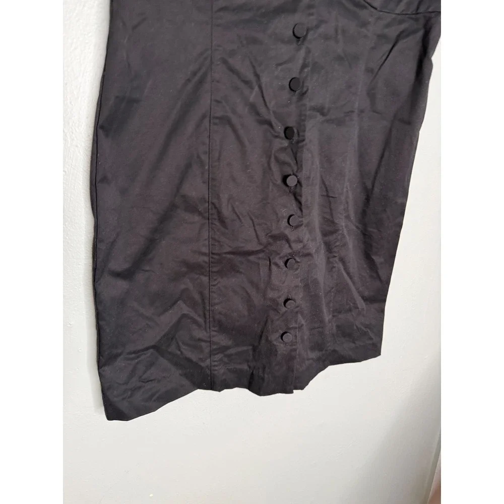 J.crew‎ black puff sleeve button front mini dress classic dark goth
